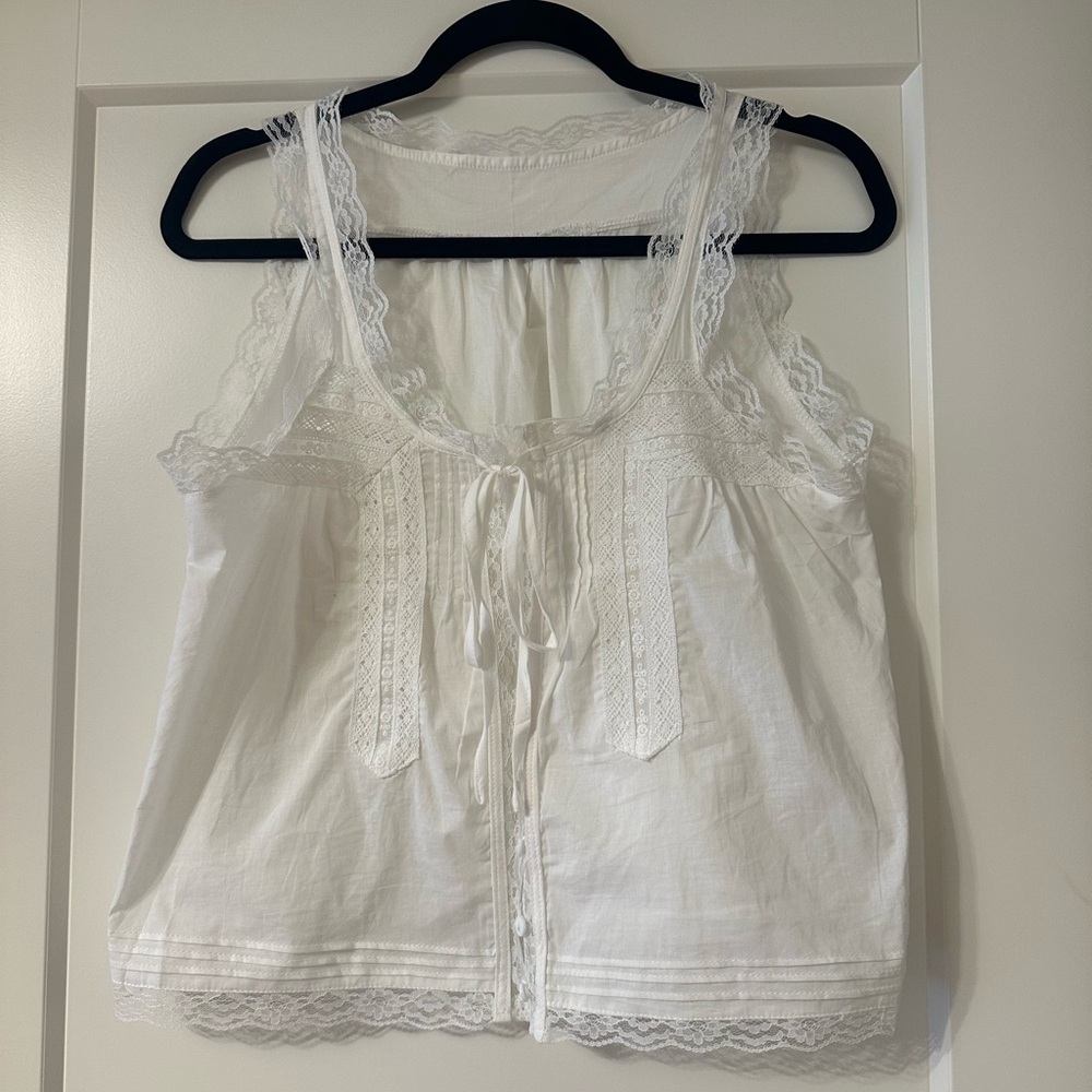 White Lace Tank Top